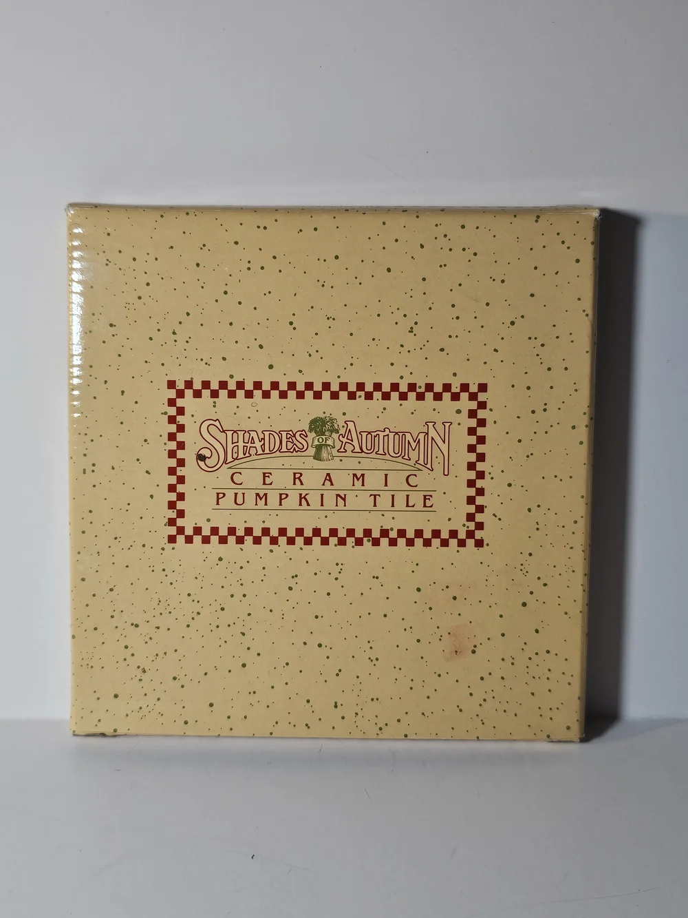 Avon 1984 Collectors Pumpkin Ceramic Trivet Tile Fall Harvest Thanksgiving Decor